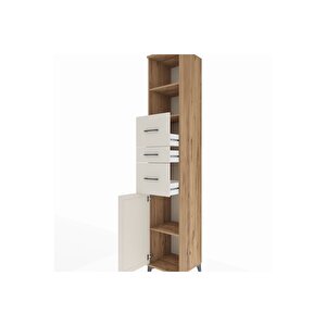 Hyperion Dolap 3 Raflı 3 Çekmeceli Tek Kapaklı 44x44x243 Çam-aytaşı