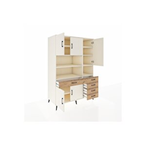 Kronos Dolap 9 Raflı 5 Çekmeceli 5 Kapaklı 132x59x195 Aytaşı-aytaşı/çam