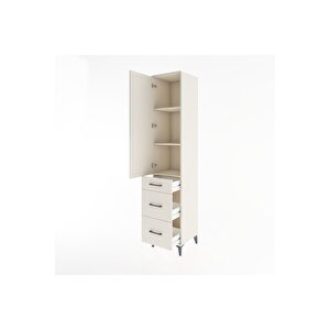 Hyperion Dolap 3 Raflı 3 Çekmeceli Tek Kapaklı 44x44x221 Aytaşı-aytaşı