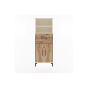 Arges Dolap 3 Raflı Tek Çekmeceli 2 Kapaklı 60x30x163 Aytaşı-çam