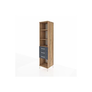 Hyperion Dolap 3 Raflı 3 Çekmeceli 44x44x195 Çam-antrasit