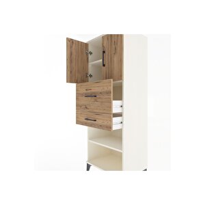 Hyperion Dolap 3 Raflı 2 Çekmeceli 2 Kapaklı 60x44x163 Aytaşı-çam