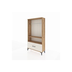 Arges Dolap 2 Raflı Tek Çekmeceli Tek Askılı 88x30x163 Çam-aytaşı