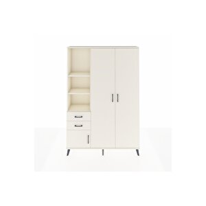 Arges Gardrop 5 Raflı 2 Çekmeceli Tek Askılı 132x30x195 Aytaşı-aytaşı