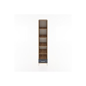 Hyperion Dolap 5 Raflı Tek Çekmeceli 44x44x221 Çam-antrasit