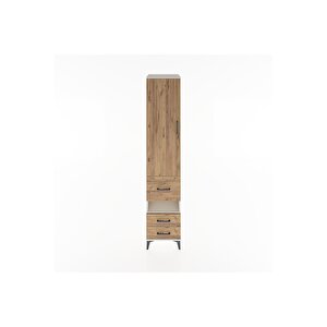 Hyperion Dolap 4 Raflı 3 Çekmeceli Tek Kapaklı 44x44x221 Aytaşı-çam