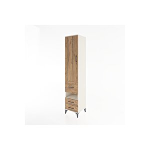 Hyperion Dolap 4 Raflı 3 Çekmeceli Tek Kapaklı 44x44x221 Aytaşı-çam