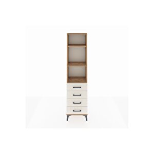 Arges Dolap 3 Raflı 4 Çekmeceli 44x30x182 Çam-aytaşı