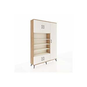 Arges Gardrop 11 Raflı 5 Kapaklı 132x30x195 Çam-aytaşı