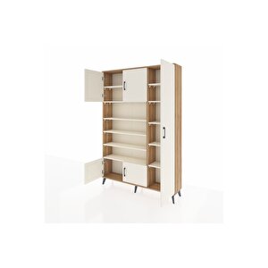 Arges Gardrop 11 Raflı 5 Kapaklı 132x30x195 Çam-aytaşı