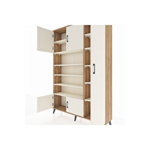 Arges Gardrop 11 Raflı 5 Kapaklı 132x30x195 Çam-aytaşı