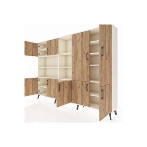 Arges Dolap 14 Raflı 9 Kapaklı 220x30x163 Aytaşı-çam/aytaşı