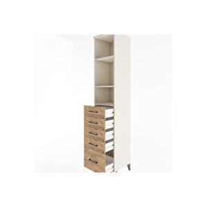 Hyperion Dolap 3 Raflı 5 Çekmeceli 44x44x221 Aytaşı-çam