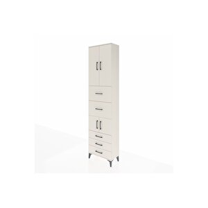 Arges Dolap 4 Raflı 5 Çekmeceli 4 Kapaklı 60x30x243 Aytaşı-aytaşı