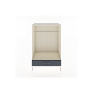 Hyperion Dolap Tek Raflı Tek Çekmeceli Tek Askılı 88x44x134 Aytaşı-antrasit