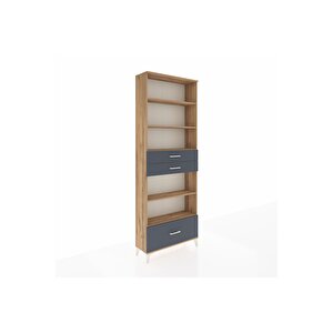 Arges Dolap 5 Raflı 3 Çekmeceli 88x30x243 Çam-antrasit