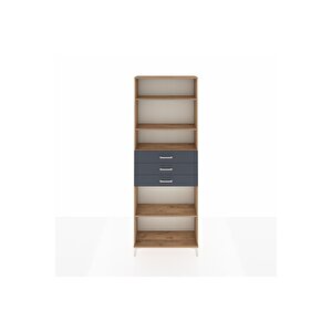 Arges Dolap 4 Raflı 3 Çekmeceli 88x30x243 Çam-antrasit