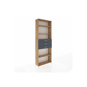 Arges Dolap 4 Raflı 3 Çekmeceli 88x30x243 Çam-antrasit