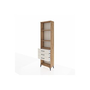 Arges Dolap 3 Raflı 3 Çekmeceli 60x30x221 Çam-aytaşı