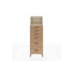 Kronos Dolap Tek Raflı 6 Çekmeceli 60x59x182 Aytaşı-çam