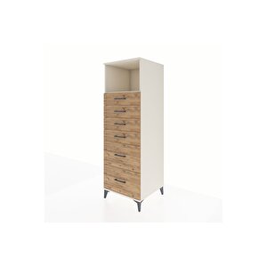 Kronos Dolap Tek Raflı 6 Çekmeceli 60x59x182 Aytaşı-çam