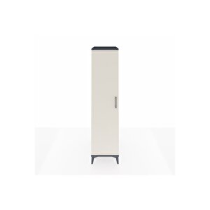 Kronos Dolap 2 Raflı Tek Kapaklı Tek Askılı 44x59x182 Antrasit-aytaşı