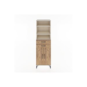Hyperion Dolap 4 Raflı 2 Çekmeceli 2 Kapaklı 60x44x195 Aytaşı-çam