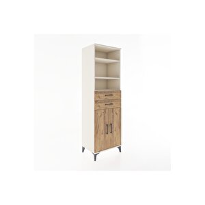 Hyperion Dolap 4 Raflı 2 Çekmeceli 2 Kapaklı 60x44x195 Aytaşı-çam