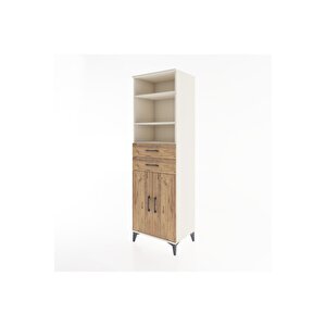 Hyperion Dolap 4 Raflı 2 Çekmeceli 2 Kapaklı 60x44x195 Aytaşı-çam