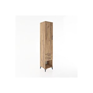 Hyperion Dolap 4 Raflı 2 Çekmeceli Tek Kapaklı 44x44x221 Çam-çam