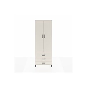 Arges Dolap Tek Raflı 3 Çekmeceli Tek Askılı 88x30x243 Aytaşı-aytaşı