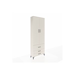 Arges Dolap Tek Raflı 3 Çekmeceli Tek Askılı 88x30x243 Aytaşı-aytaşı