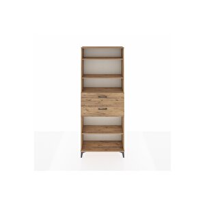 Arges Dolap 4 Raflı 2 Çekmeceli 88x30x221 Çam-çam