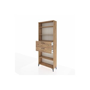 Arges Dolap 4 Raflı 2 Çekmeceli 88x30x221 Çam-çam