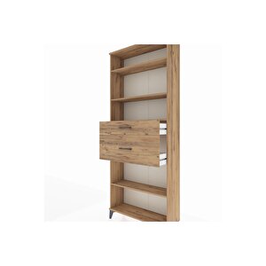 Arges Dolap 4 Raflı 2 Çekmeceli 88x30x221 Çam-çam