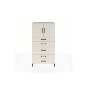 Arges Dolap 2 Raflı 5 Çekmeceli 2 Kapaklı 88x30x163 Aytaşı-aytaşı