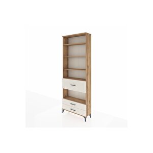 Arges Dolap 5 Raflı 3 Çekmeceli 88x30x243 Çam-aytaşı
