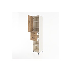Hyperion Dolap 4 Raflı 2 Çekmeceli Tek Kapaklı 44x44x221 Aytaşı-çam