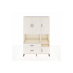 Hyperion Gardrop 7 Raflı 2 Çekmeceli 4 Kapaklı 132x44x195 Aytaşı-aytaşı