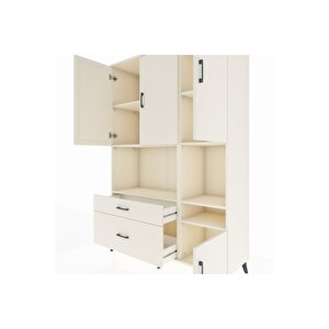 Hyperion Gardrop 7 Raflı 2 Çekmeceli 4 Kapaklı 132x44x195 Aytaşı-aytaşı