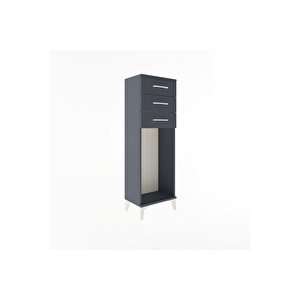 Arges Dolap 3 Çekmeceli 44x30x134 Antrasit-antrasit