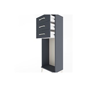 Arges Dolap 3 Çekmeceli 44x30x134 Antrasit-antrasit