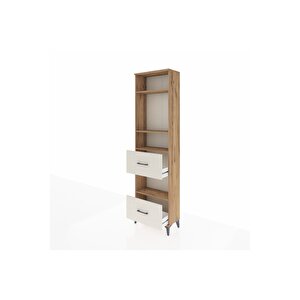 Arges Dolap 4 Raflı 2 Çekmeceli 60x30x221 Çam-aytaşı