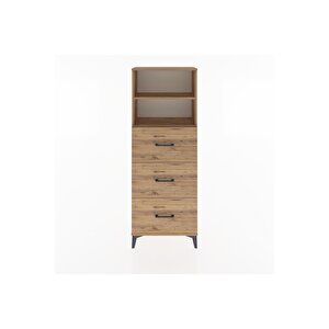 Arges Dolap 2 Raflı 3 Çekmeceli 60x30x163 Çam-çam