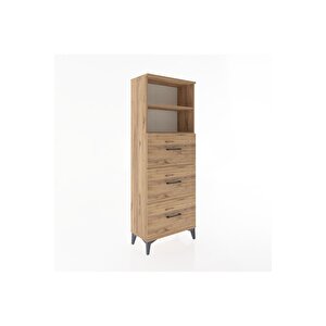 Arges Dolap 2 Raflı 3 Çekmeceli 60x30x163 Çam-çam