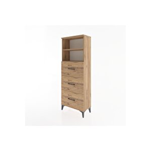 Arges Dolap 2 Raflı 3 Çekmeceli 60x30x163 Çam-çam