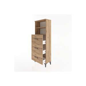 Arges Dolap 2 Raflı 3 Çekmeceli 60x30x163 Çam-çam