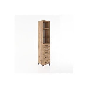 Hyperion Dolap 3 Raflı 5 Çekmeceli 44x44x221 Çam-çam