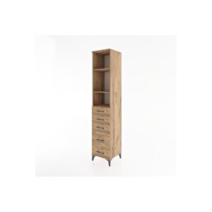 Hyperion Dolap 3 Raflı 5 Çekmeceli 44x44x221 Çam-çam