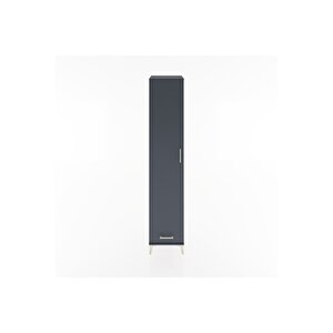 Hyperion Dolap 3 Raflı Tek Çekmeceli Tek Askılı 44x44x221 Antrasit-antrasit